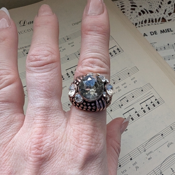 Jewelry - Crystal And Copper Statement Ring